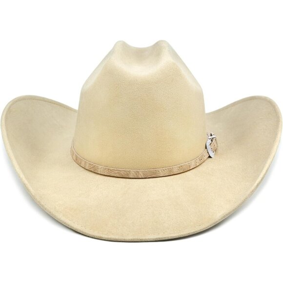 Women Buckskin Tan Cowgirl Shape Able Wide Brim Felt Cattleman Western Hats